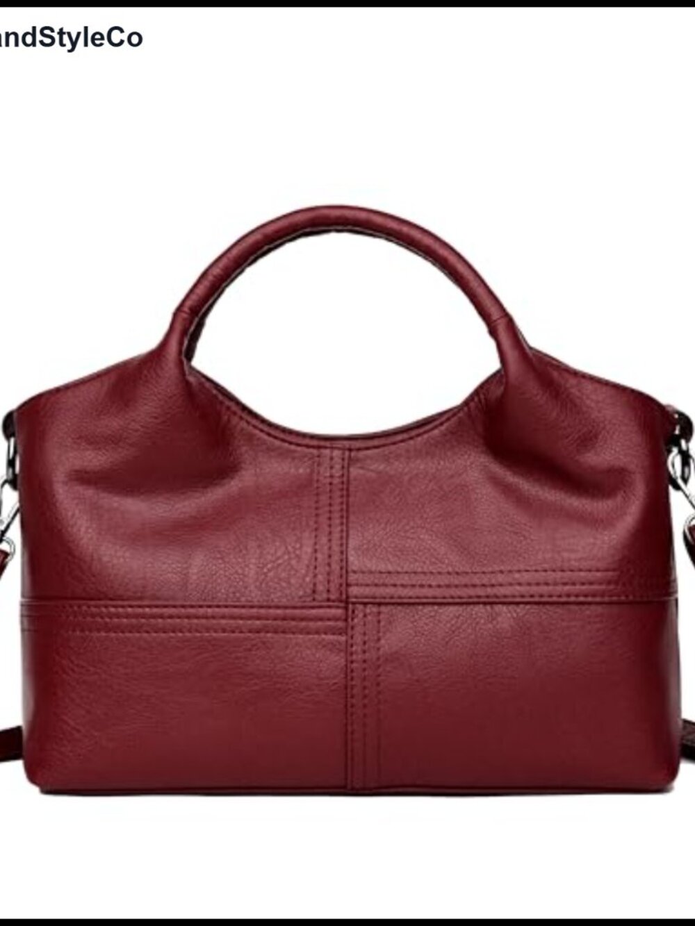 PU Leather Hobo Shoulder Bag Top Handle Tote Satchel Purse
